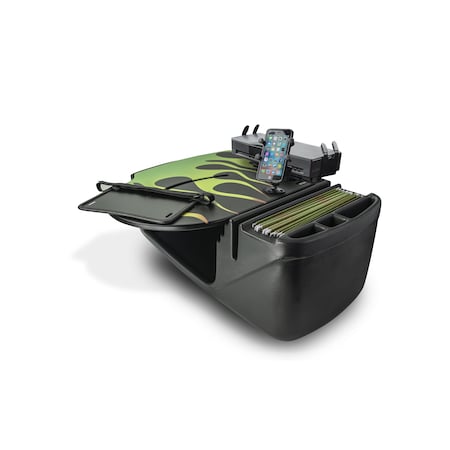 Autoexec RoadMaster Car Candy Apple Green Flames w/ Inverter, Phone Mount & Printer Stand RoadCarSuper-03P-CAGF-425